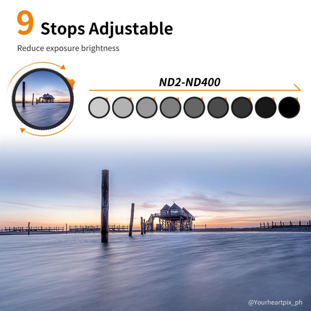 K&F Concept 95mm Variable ND Filter ND2-ND400 (9 Stop)