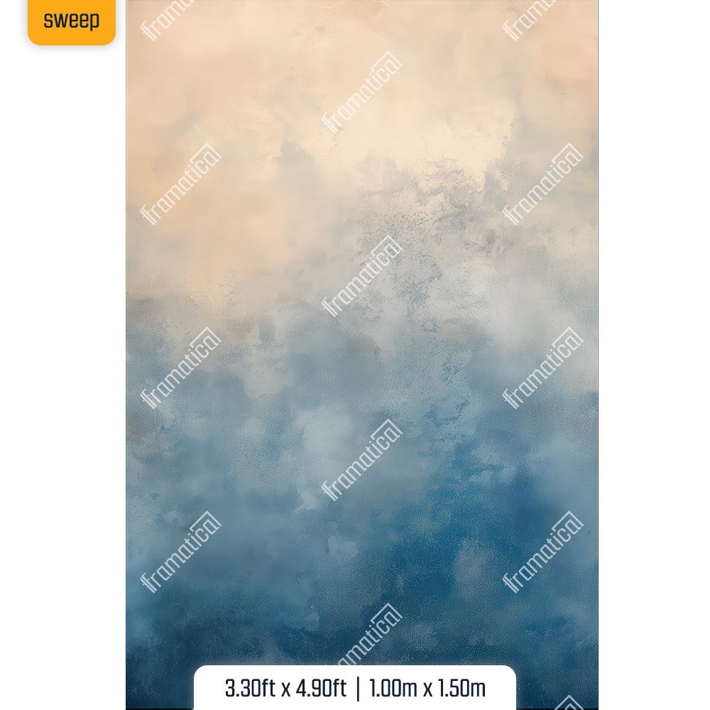 Текстилен фон - Neutral Blue Ombre - 1.00m x 1.50m