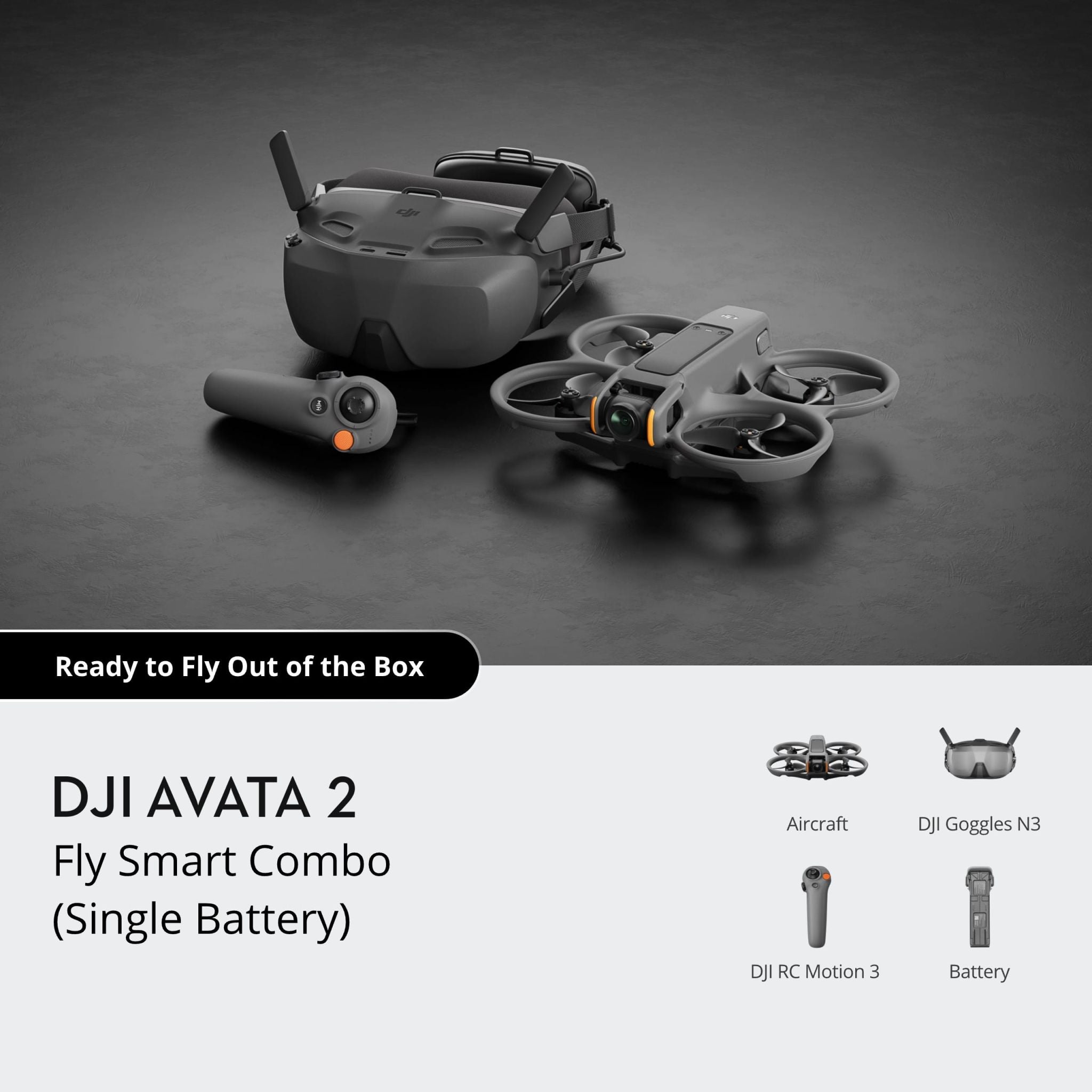 Дрон DJI Avata 2 Fly Smart Combo (Single Battery)