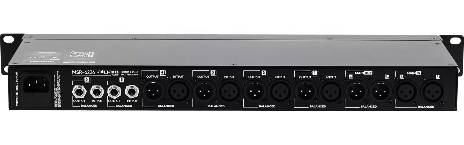 ALGAM AUDIO2-in-6 splitter