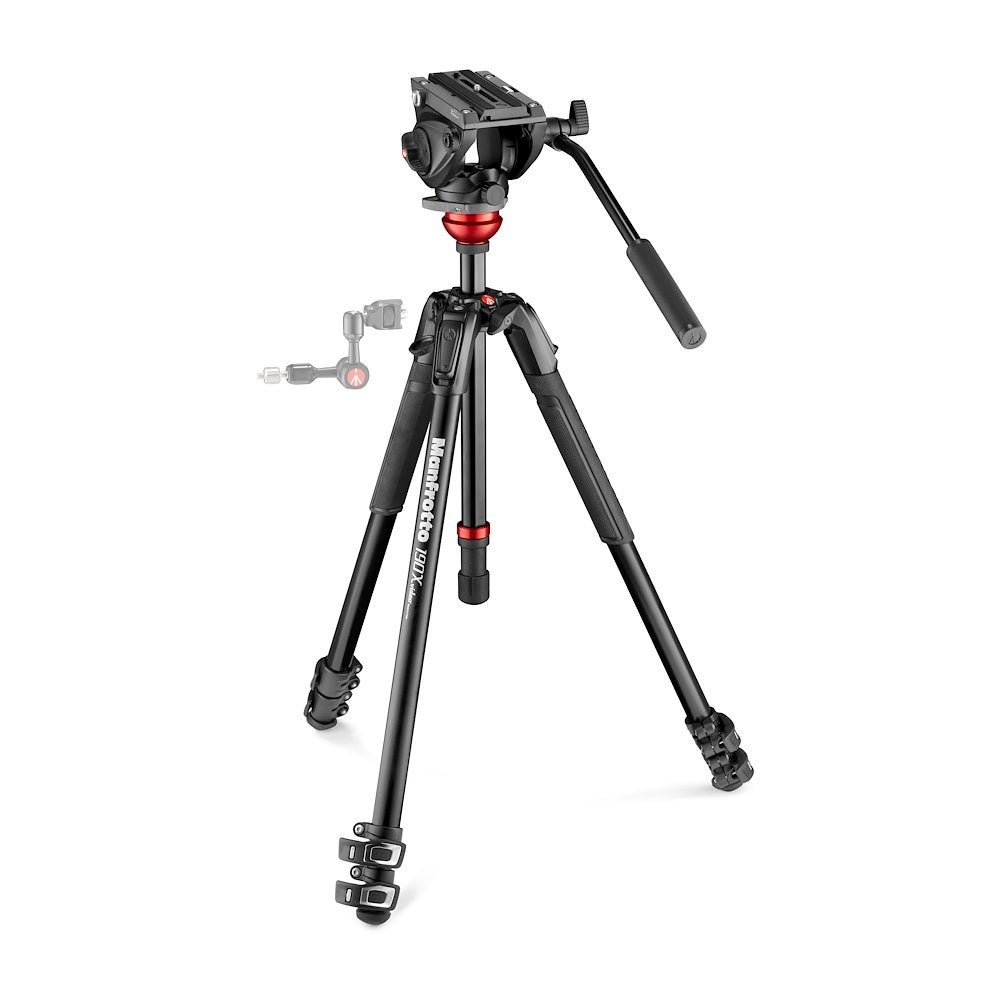 Manfrotto video kit 500 Fluid Video Head Flat Base with 190X Video Alu Tripod