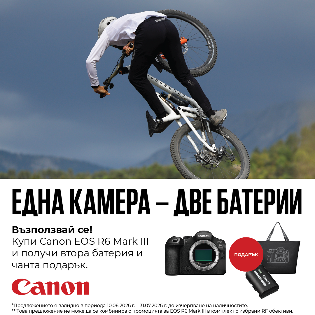 Фотоапарат Canon EOS R6 Mark III тяло + подарък - втора батерия и чанта