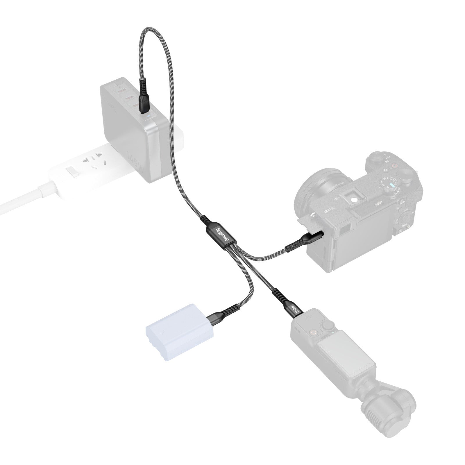 SmallRig 3-in-1 USB-C Power Cable 5079