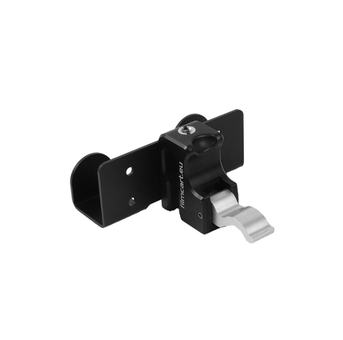 Filmcart Steel Double small flat black hook + Quick clamp with threaded hole and adapter 3/8