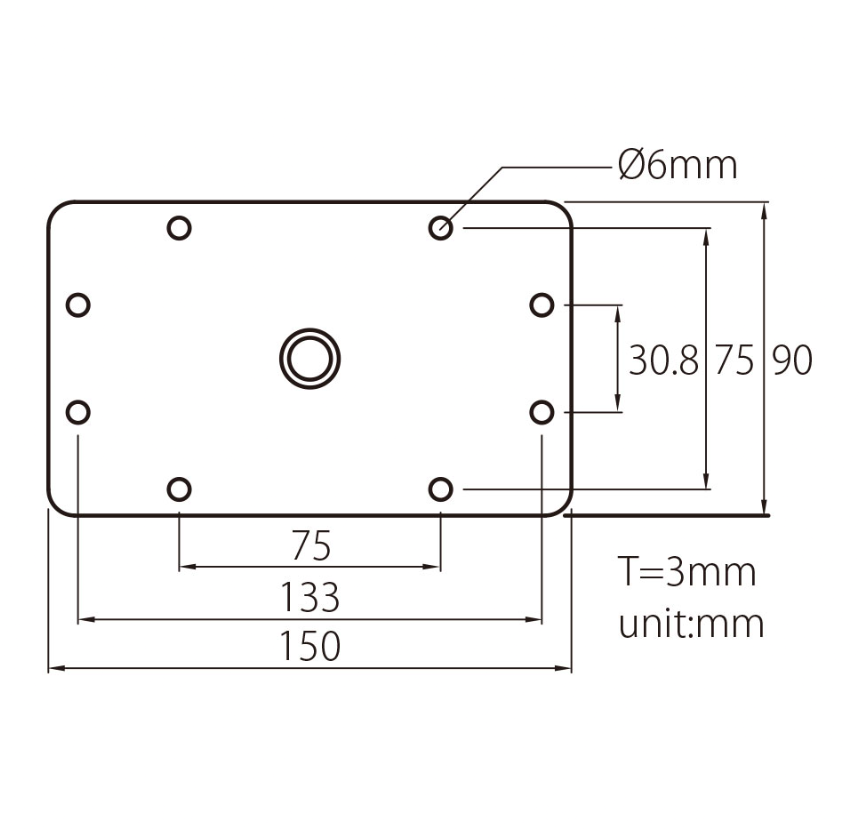 Kupo KS-047 Baby Receiver Wall Plate