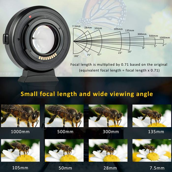 Viltrox EF-EOS M2 Automatic focus 0.71x Canon EF-mount series lens to be used on EOS M camera