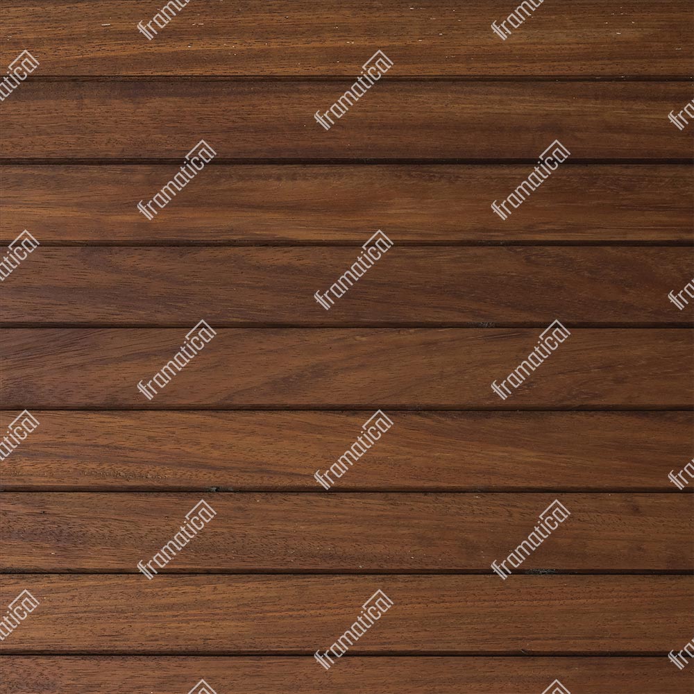 Horizontal Medium Brown Wood Mat Floor - 3.00m x 1.50m