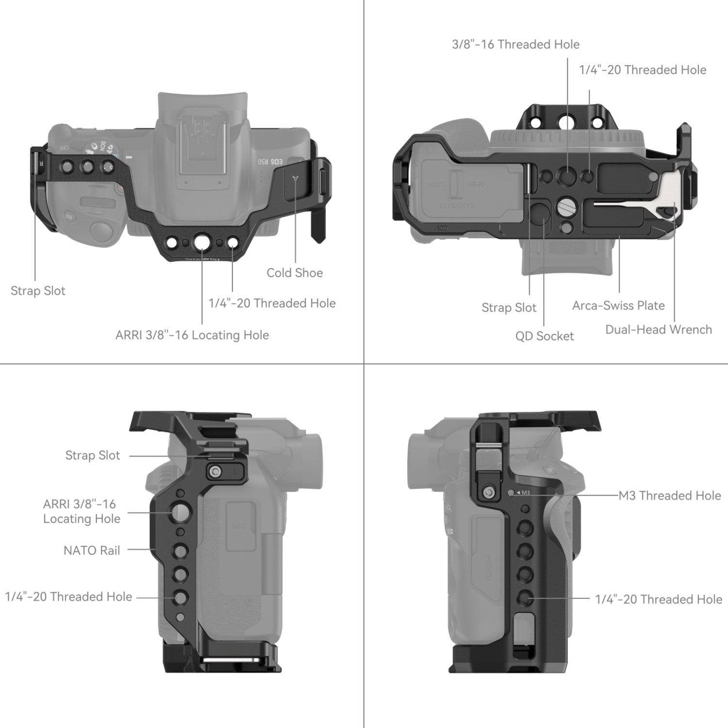 Клетка SmallRig за Canon EOS R50 4214