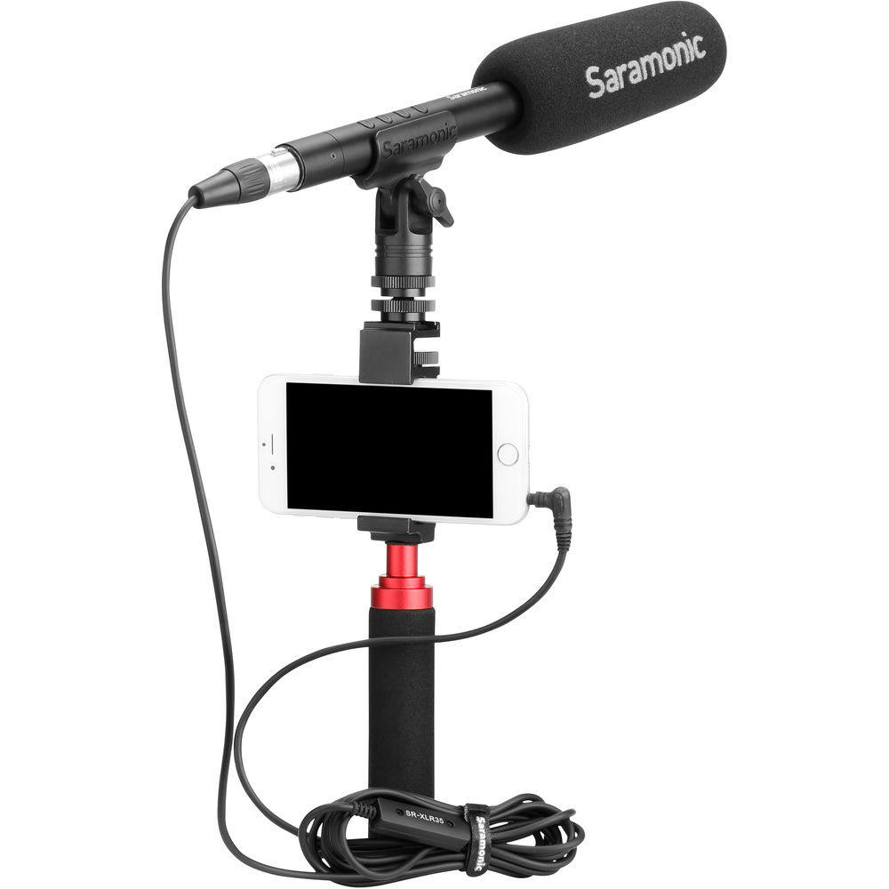 Кабел-адаптер Saramonic SR-XLR35 - XLR(женски) към 3.5mm TRRS за връзка с камери и смартфони - 3m