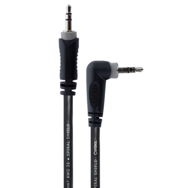 Балансиран кабел CORDIAL ES 1 WWR – Ъглов 3.5mm стерео (м) към 3.5mm стерео (м), 1 м