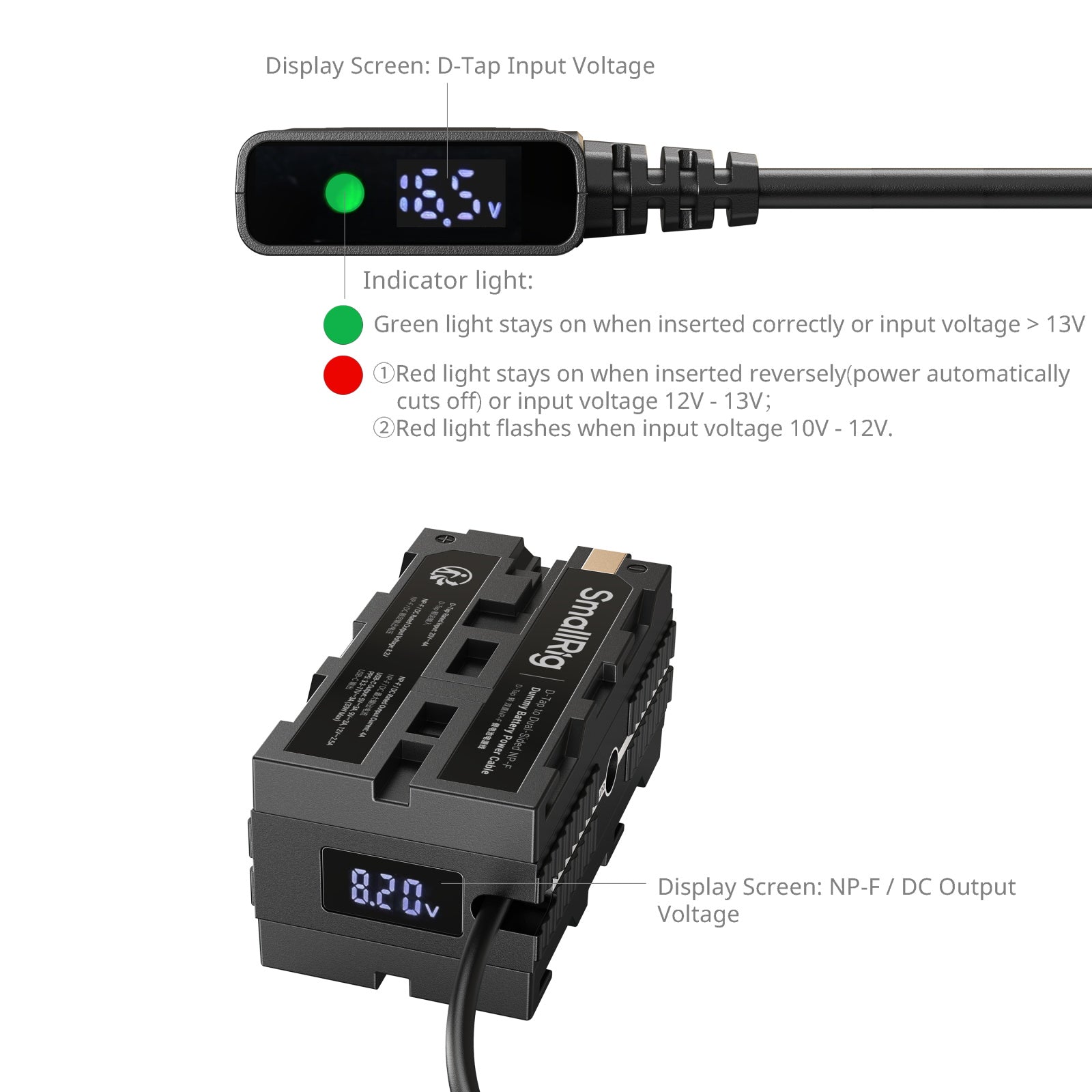 Двустранна дъми батерия NPF с USB Type-C SmallRig