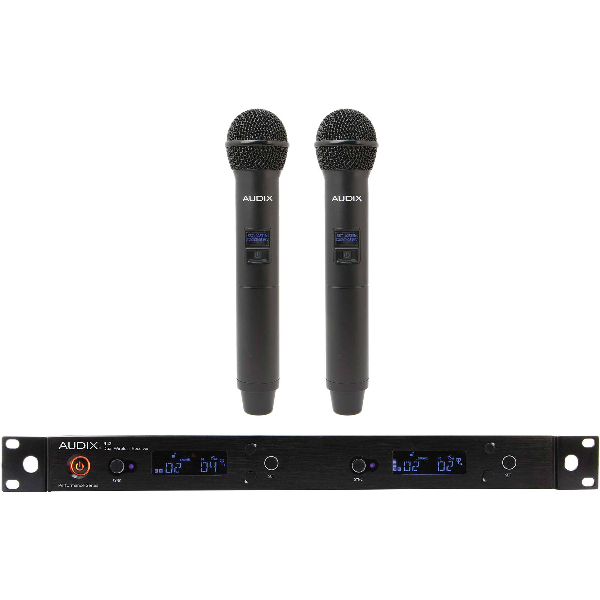 Безжична двуканална система Audix AP42 OM2B (554 - 586Hz) с ръчен микрофон