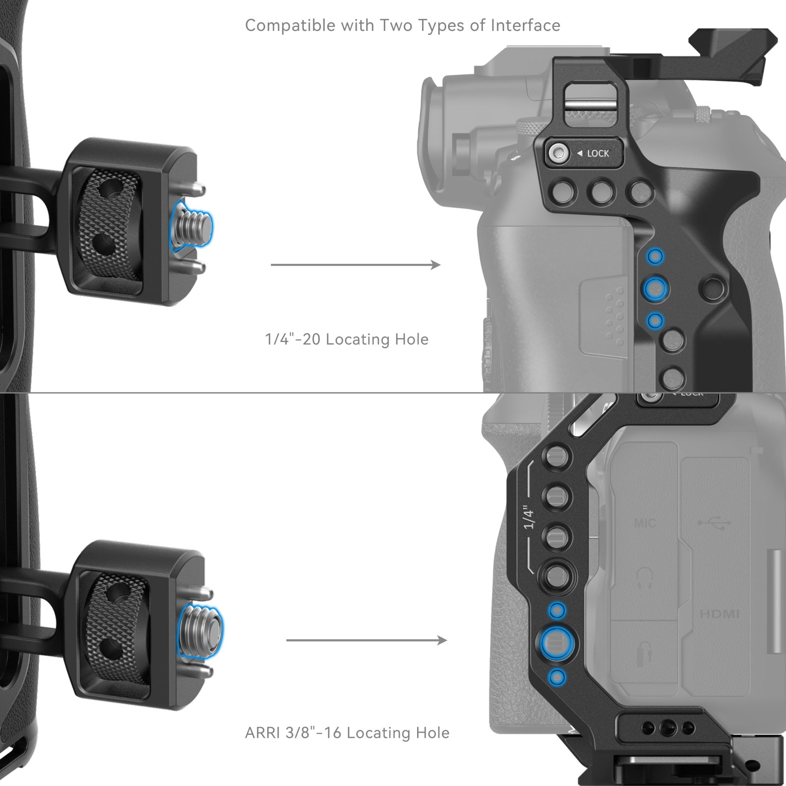 SmallRig Универсална странична дръжка с Arri пинове 4346