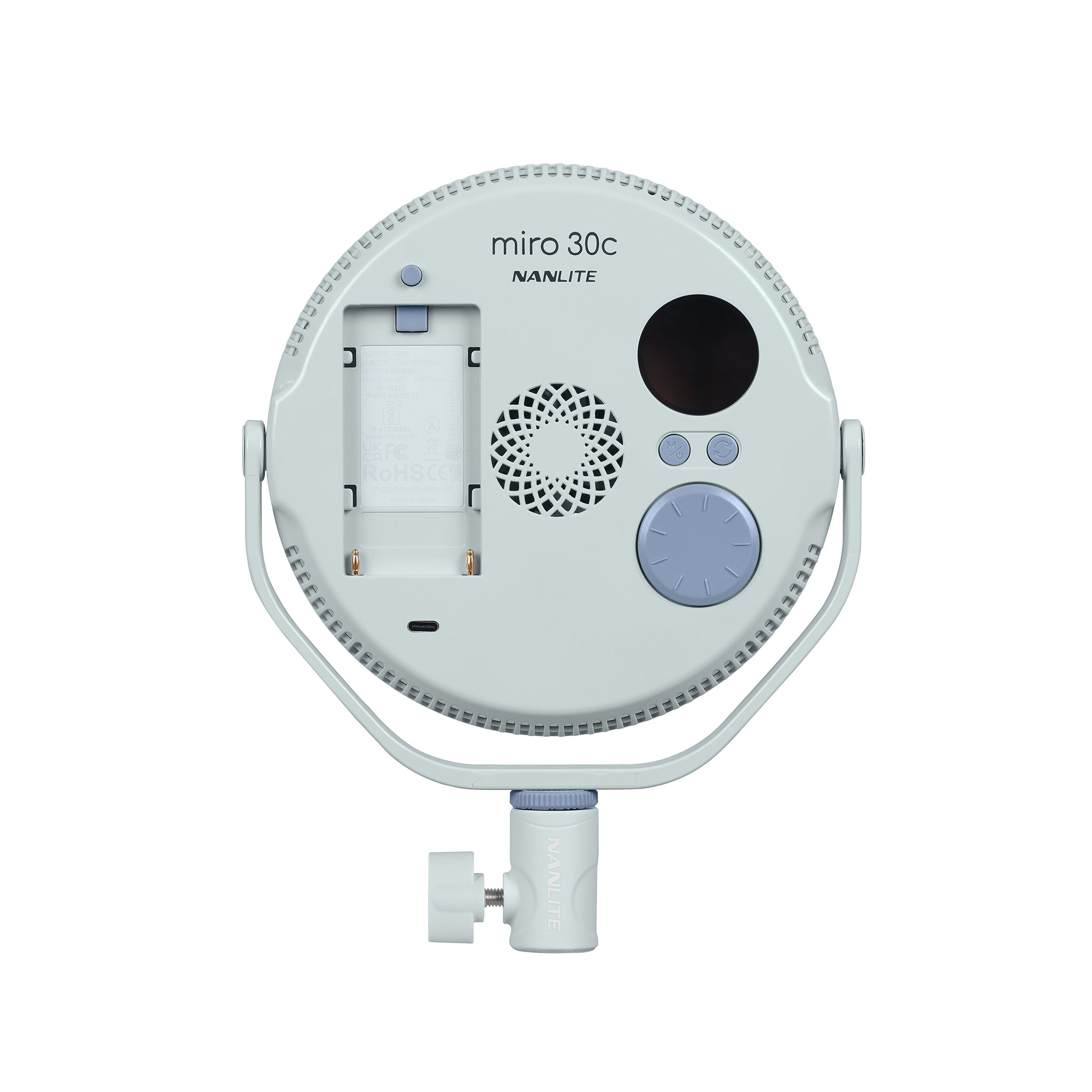 Кръгъл диоден панел NANLITE miro 30c LED Full-color (Mint Blue)