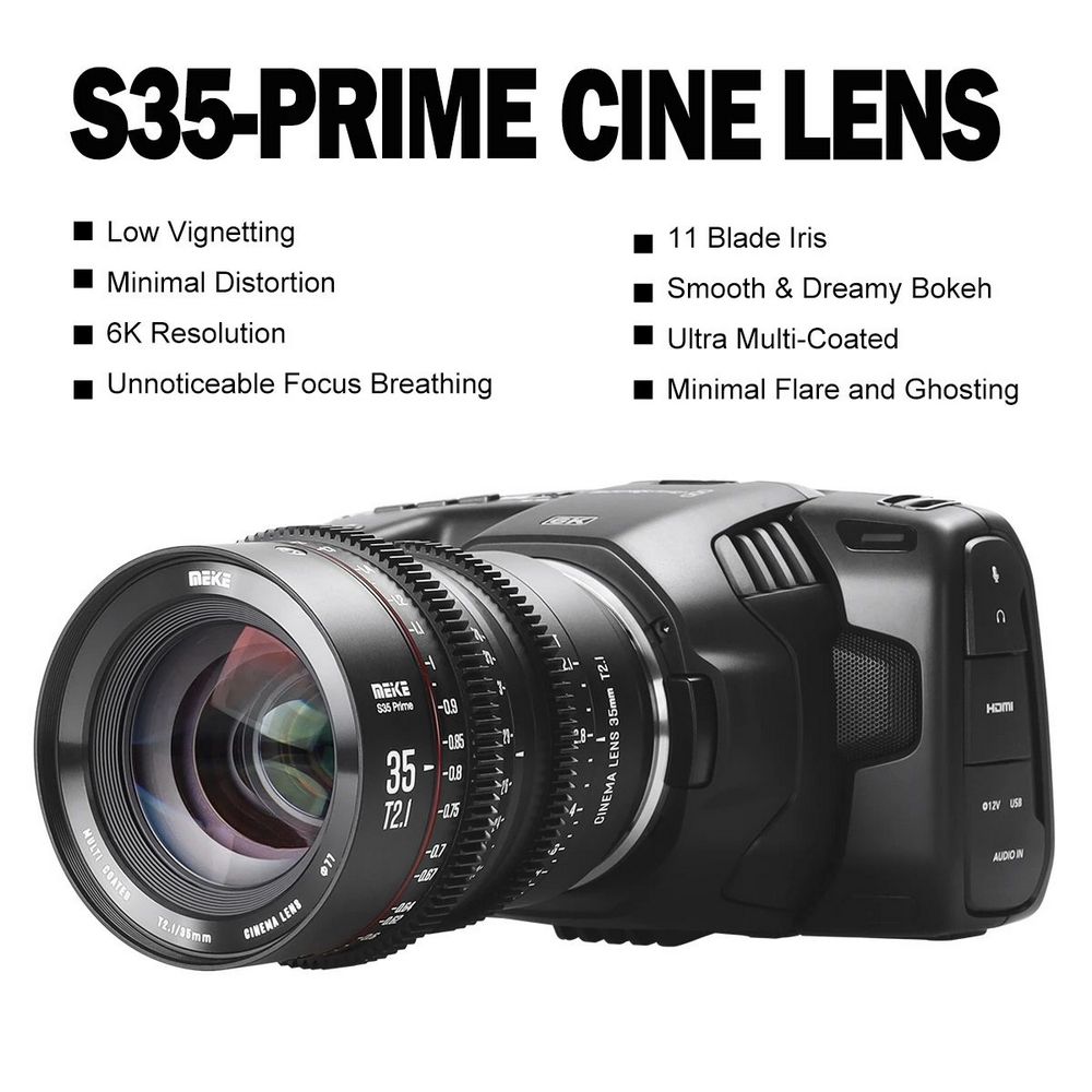 Кино обектив Meike 35mm T2.1 S35 Prime (PL)