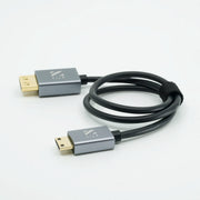 HDMI кабел ZILR 4K 60p Hyper-Thin High-Speed Mini-HDMI към Full HDMI Cable with Ethernet - 1m