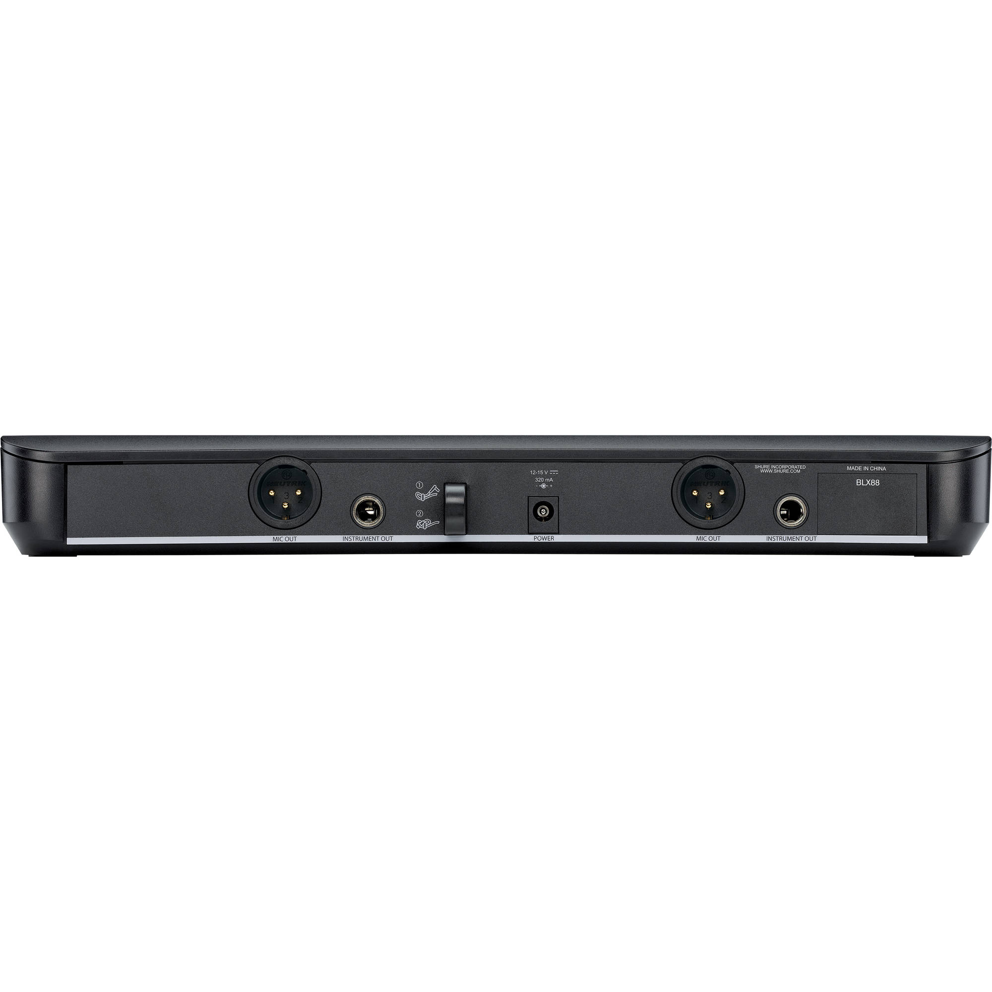 Безжична с-ма Shure BLX288/B58-K3 (606 - 630 MHz) - двуканален приемник, два ръчни микрофона Beta 58A