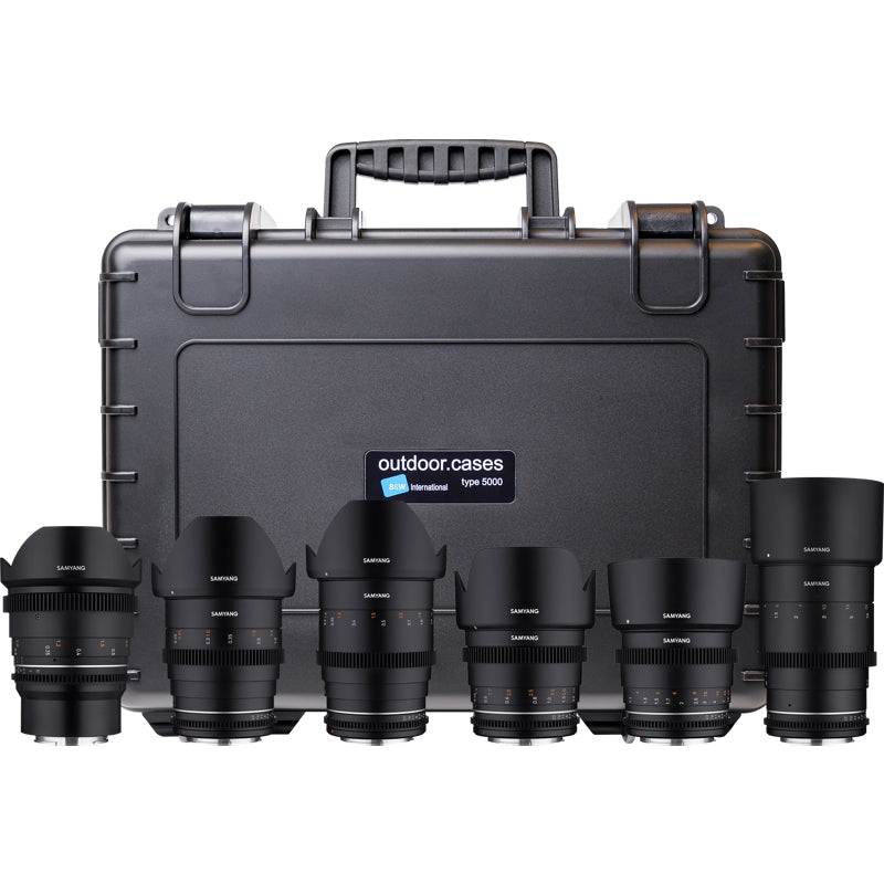 BW Outdoor Case Type 5000 with custom foam for SAMYANG XEEN CF len
