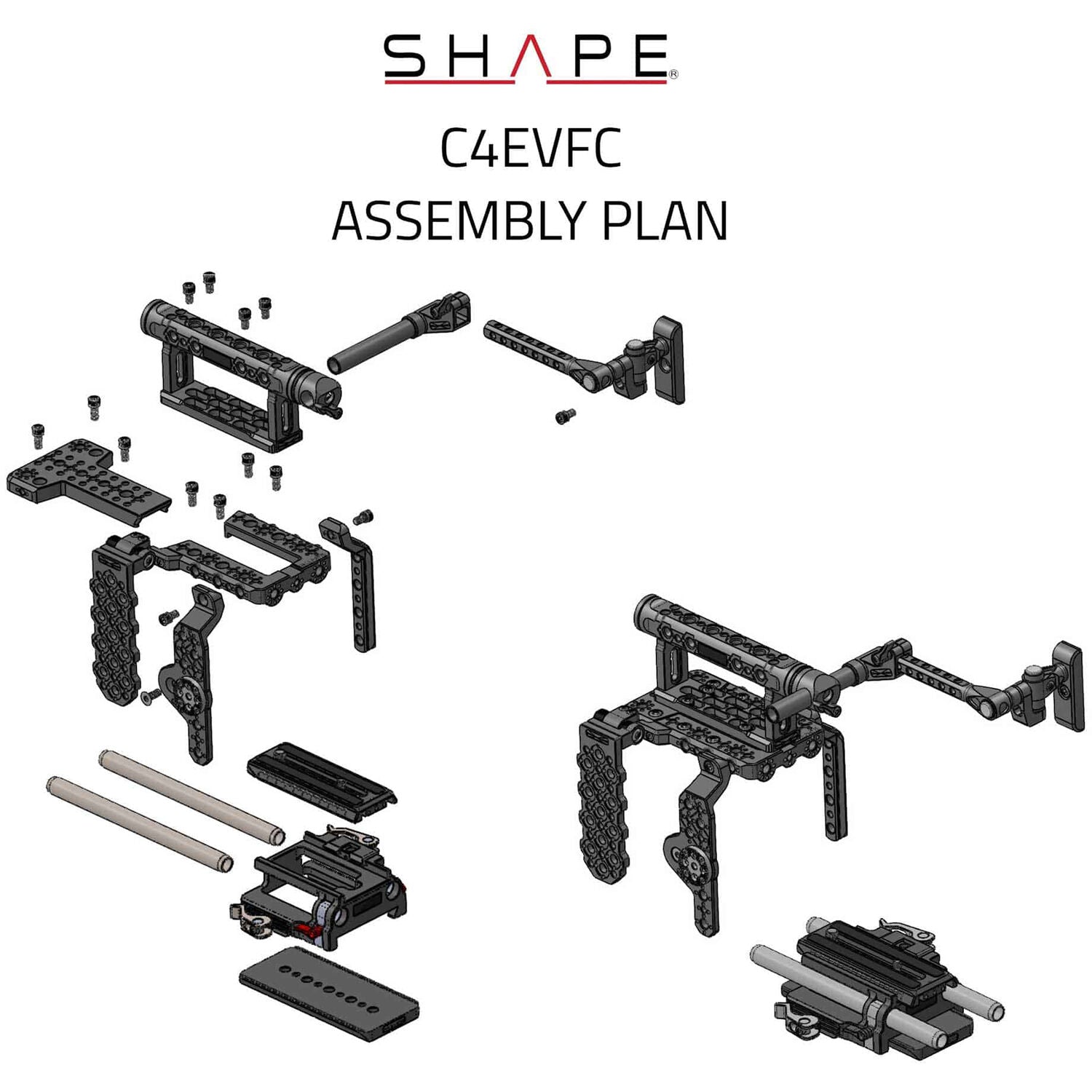 Shape Клетка за Canon C400 с носеща плочка и дръжка