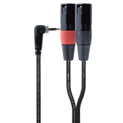 Y-кабел CORDIAL EY 3 WRMM – Ъглов 3.5mm стерео (м) към 2бр. XLR (м) 3 м
