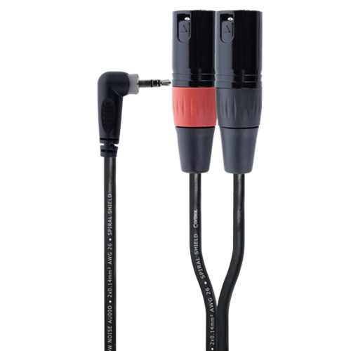 Y-кабел CORDIAL EY 3 WRMM – Ъглов 3.5mm стерео (м) към 2бр. XLR (м) 3 м