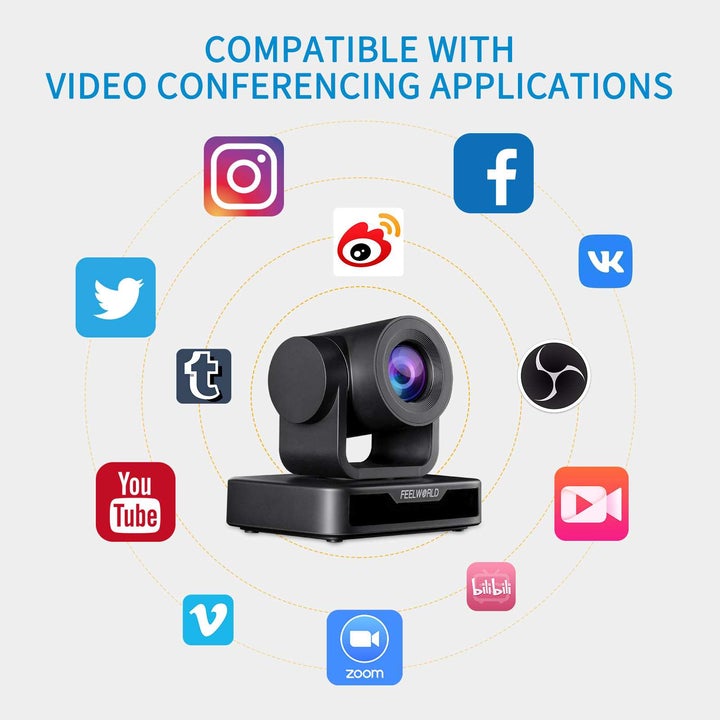 FEELWORLD 1080p USB 2.0 PTZ Camera With 10x Optical Zoom