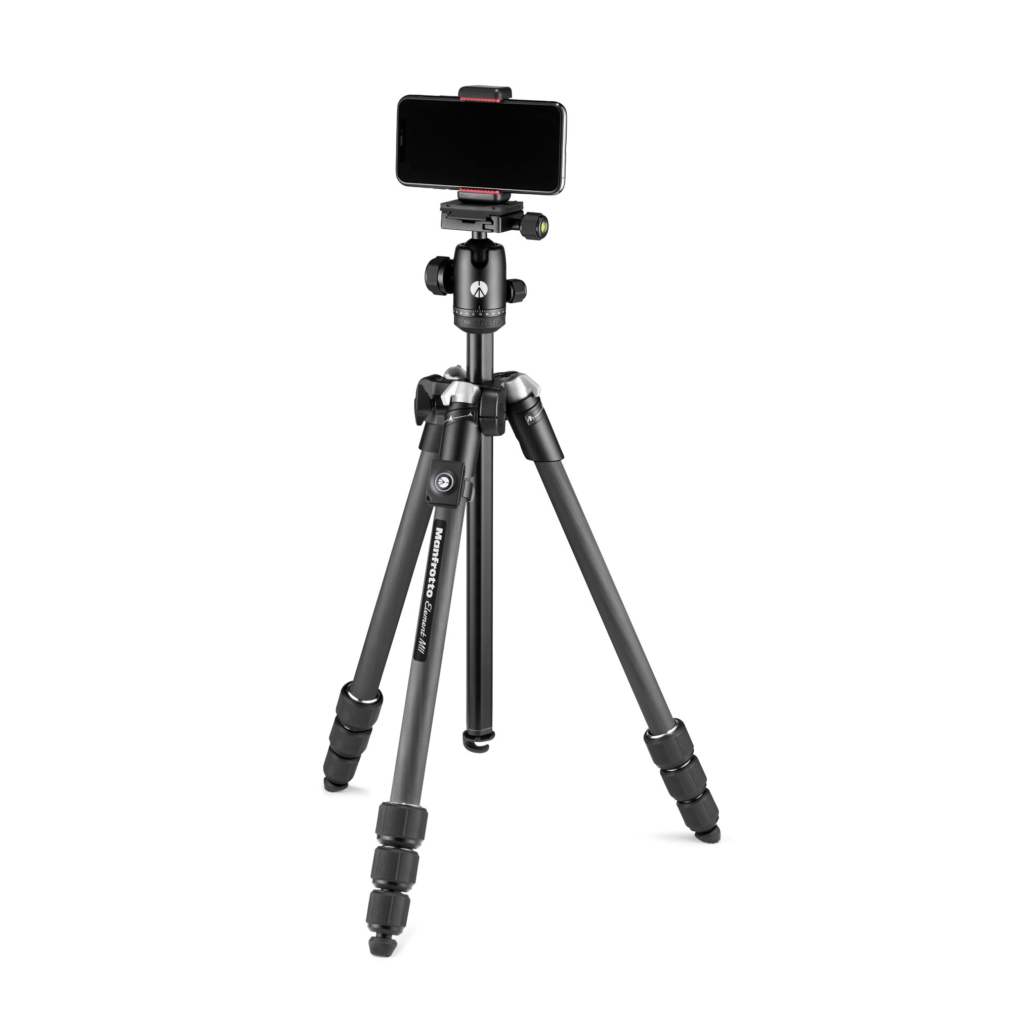 Карбонов туристически статив Manfrotto Element MII MobBT CF BK 4 S BH - с Bluetooth дистанционно - 3г. Години гаранция