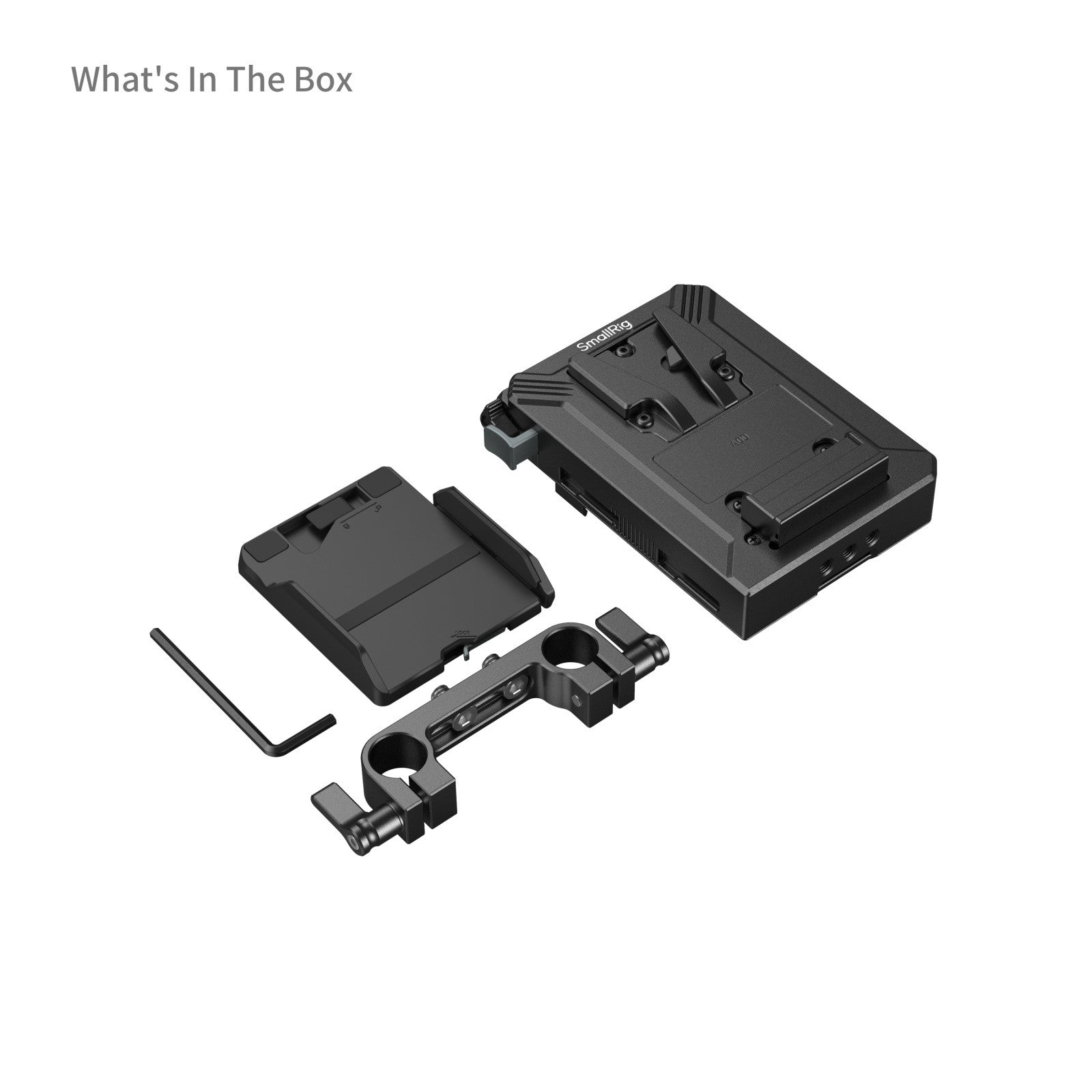 Адаптерна плоча за V-lock батерия SmallRig с двойна 15 мм скоба за тръби 5226