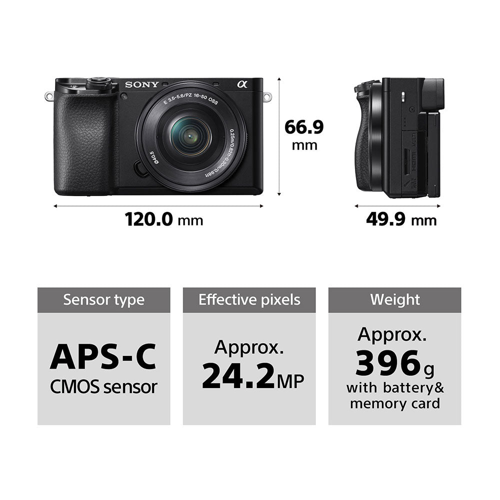 Sony a6100 Black + Sony E PZ 16-50mm f3.5-5.6 OSS II