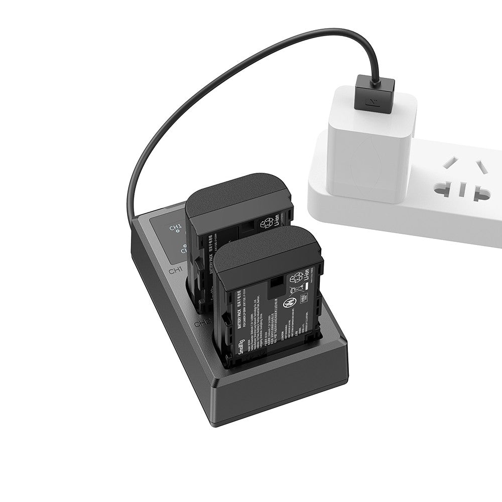 Комплект две батерии SmallRig LP-E6NH и зарядно