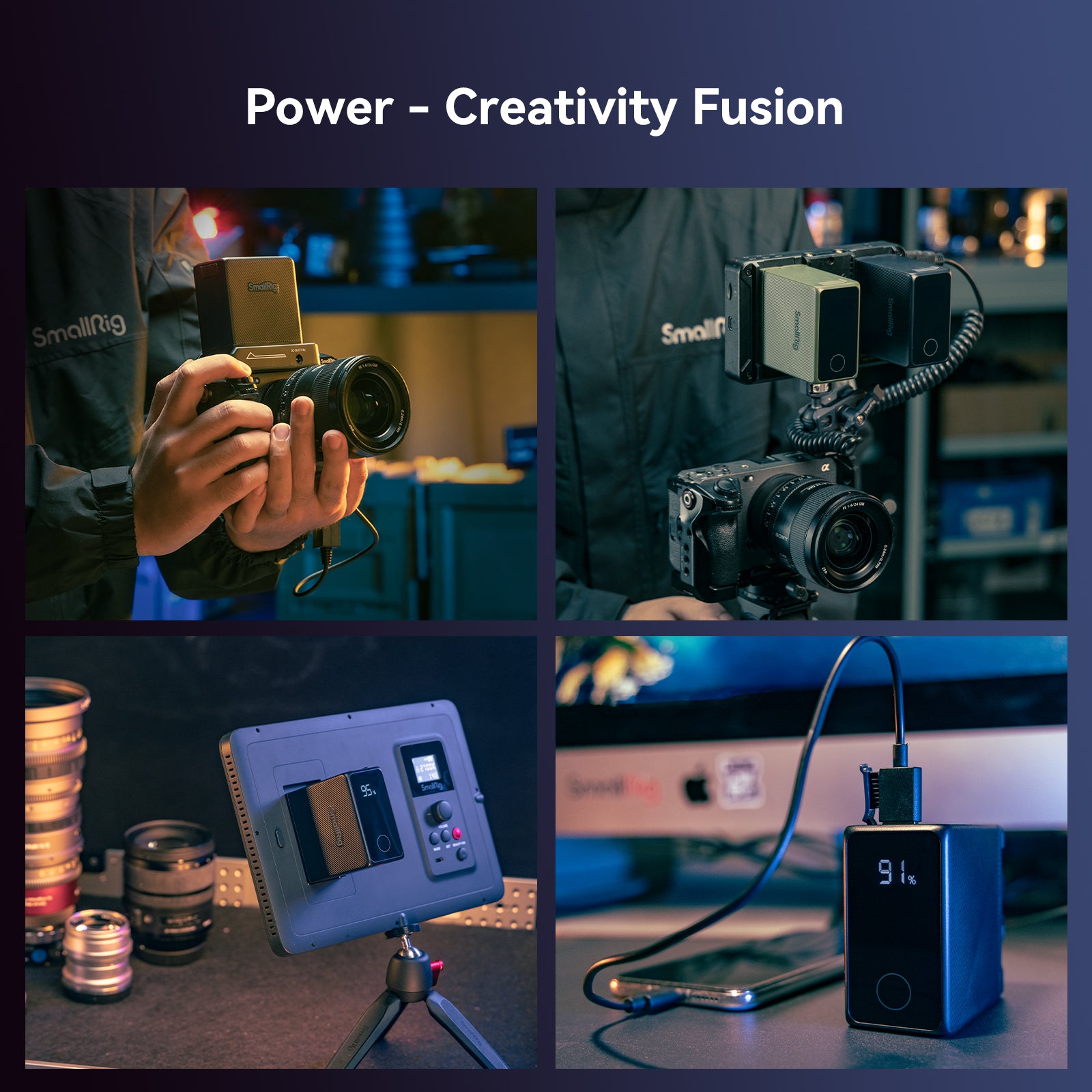 Батерия SmallRig NP-F970 с USB-C 10500mAh/76.65wh Оранжева