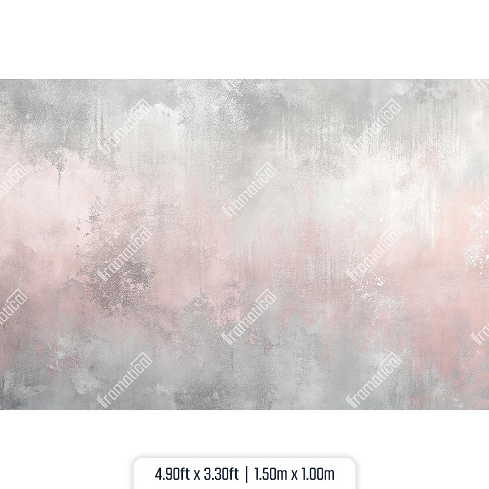 Textile background - Rose-Gray Drift - 1.50m x 1.00m