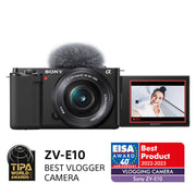 Фотоапарат за влогинг Sony ZV-E10 Black + E PZ 16-50mm f3.5-5.6 OSS II