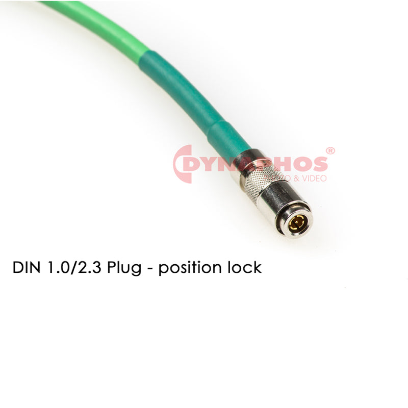 Male connector DIN  1.0/2.3 Crimp plug, Push-pull for cable Belden 1855