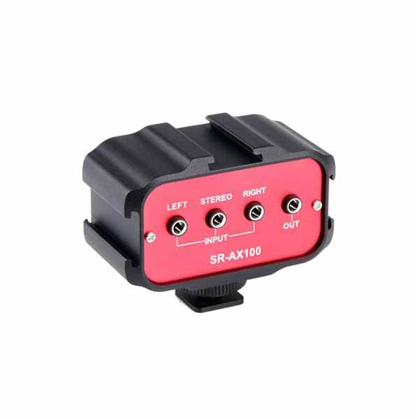 Saramonic Sr-Ax100 Audio Adapter With Stereo & Dual Mono 3.5Mm Inputs For Dslr Cameras & Camcorders