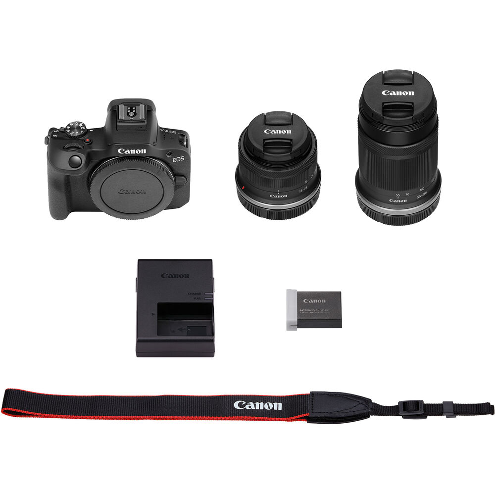 Canon EOS R100 + RF-S 18-45 and RF-S55-210