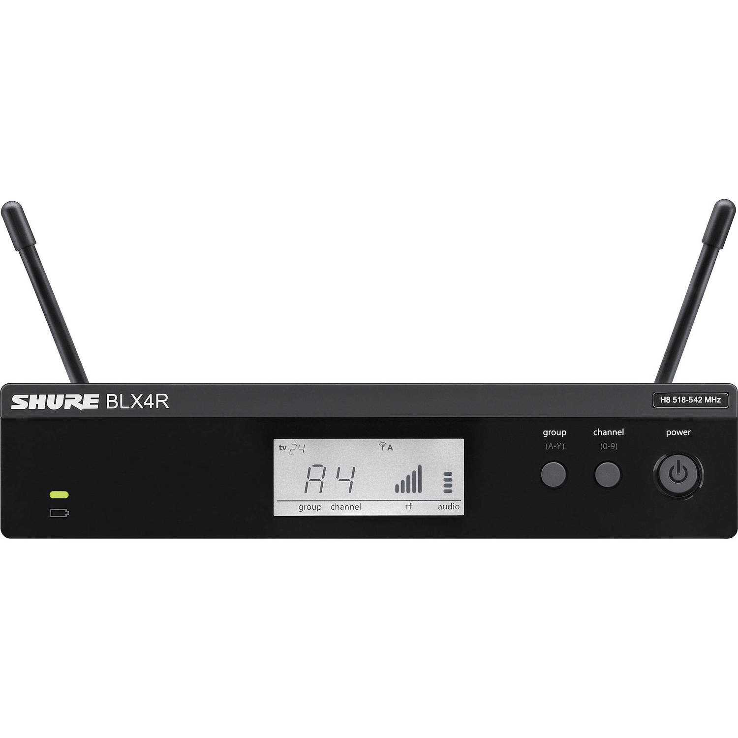 Безжична система Shure BLX24R/SM58-K14 (614-638MHz) с ръчен микрофон и капсула SM58-кардиод