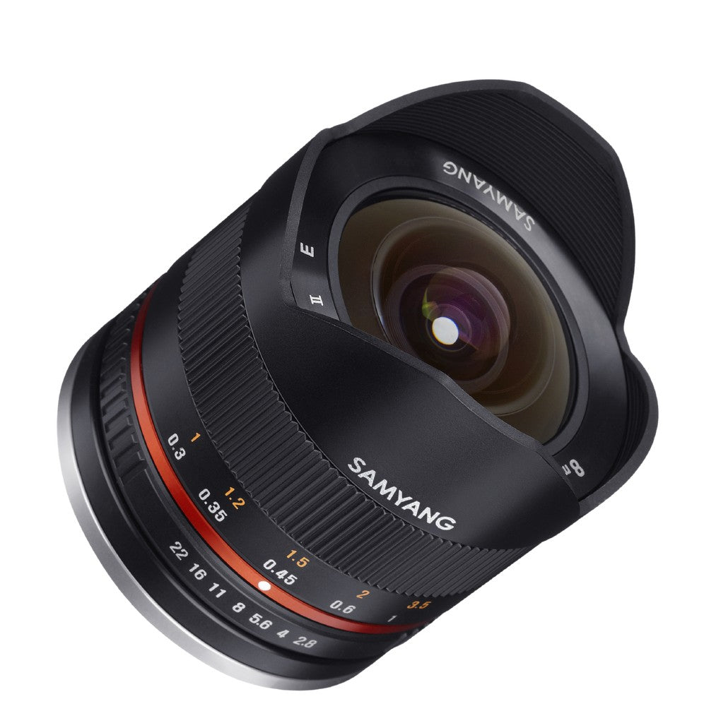 Samyang 8mm f2.8 UMC Fish-Eye II за Fujifilm X (Black)