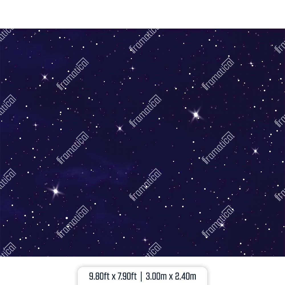 Текстилен фон - Starry Night Sky - 3.00m x 2.40m