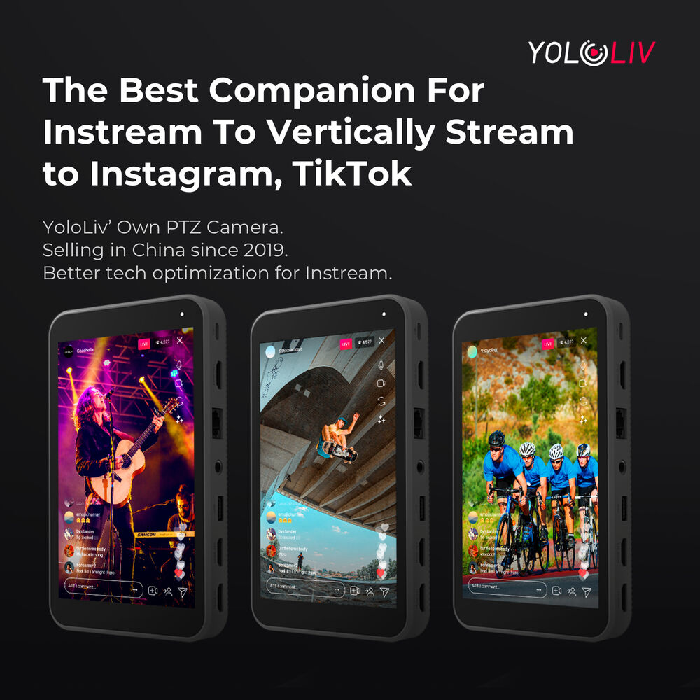 PTZ камера YoloLiv Verticam 1080p Vertical Live Streaming с 12x оптичен зуум