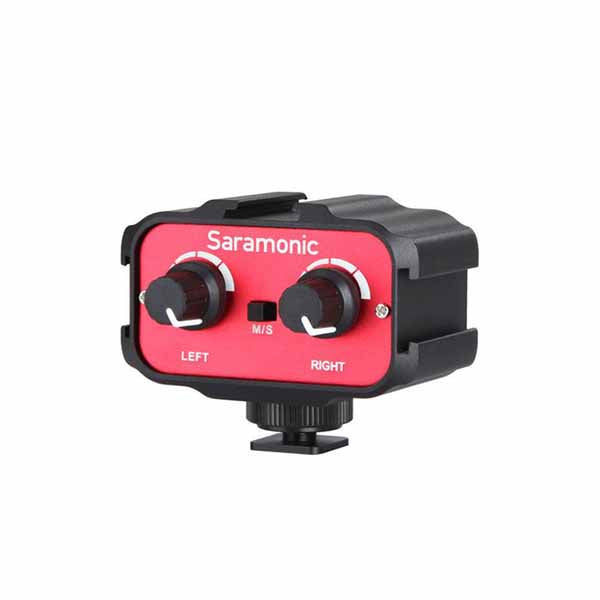 Мини аудио миксер с 2 моно и 1 стерео входове за DSLR фотоапарати и камери - Saramonic SR-AX100
