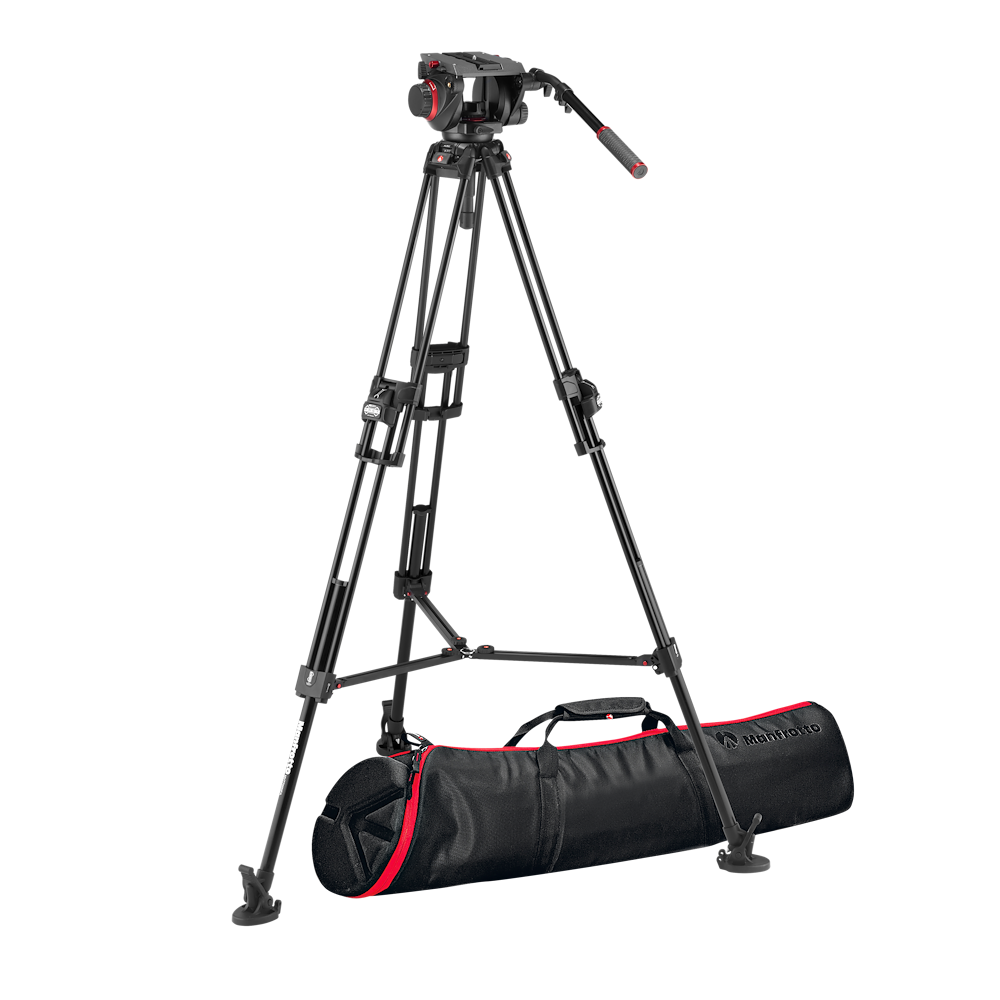 Видео статив кит Manfrotto с глава 509 FAST и двойни бързо разпъващи алуминиеви крака 645 - среден паяк 5г. гаранция