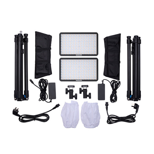Комплект от 2 диодни панела Amaran Pano 60c RGBWW Charcoal
