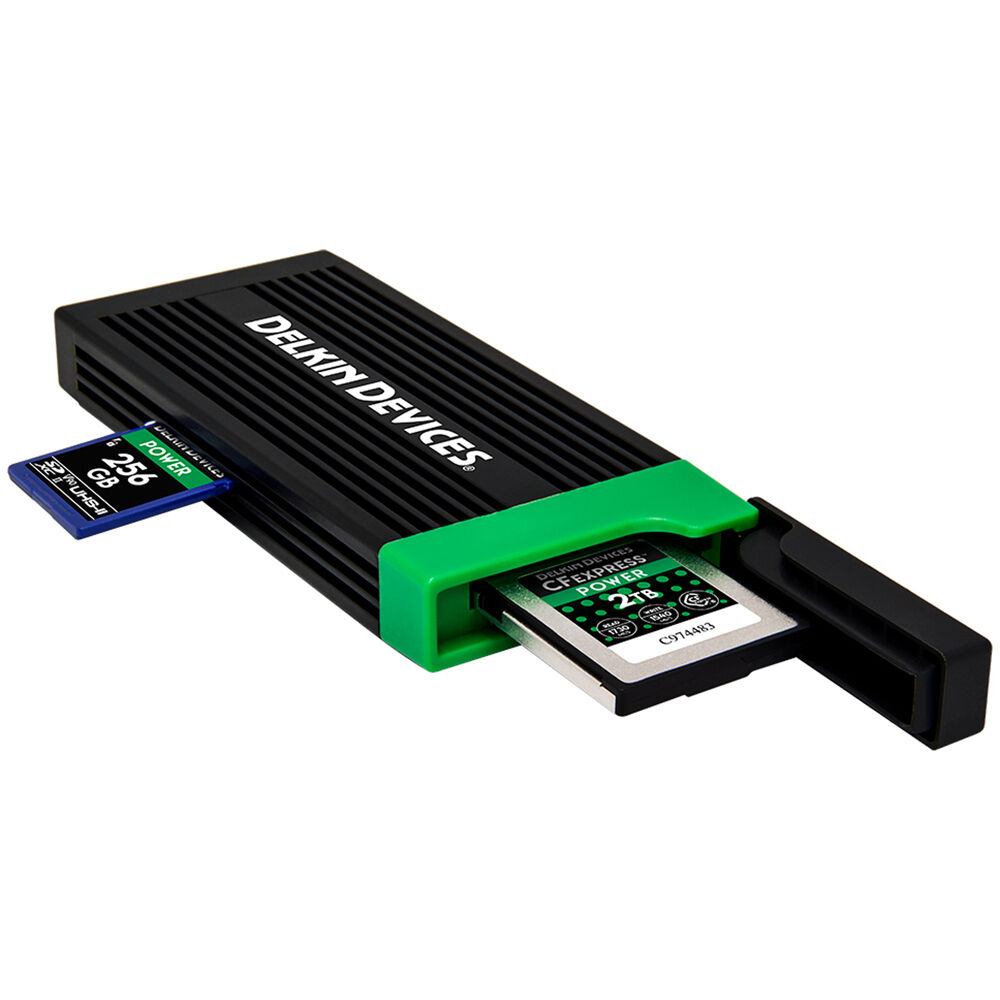 Delkin Cardreader CFexpress Type B & SD (Type C to C & Type C to A Cables)