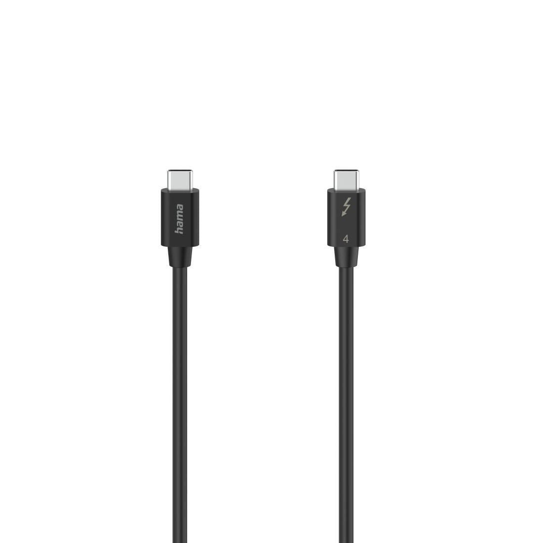 HAMA Thunderbolt 4 Cable, 0.8m, Black