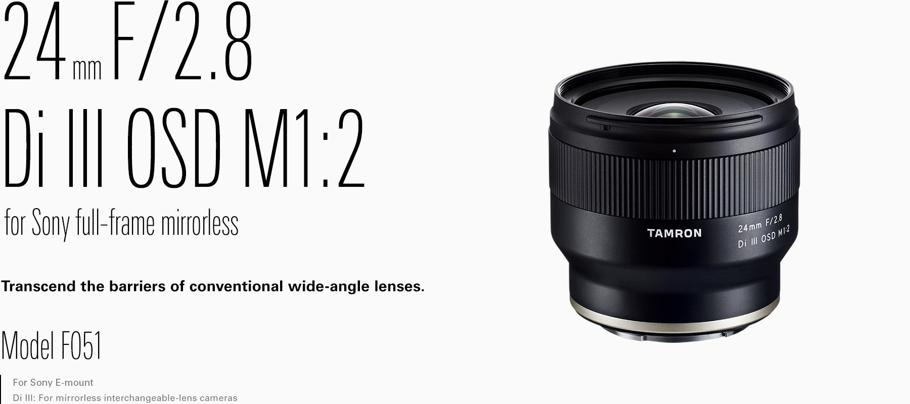 Tamron AF 24mm f2.8 Di III OSD for Sony E-mount