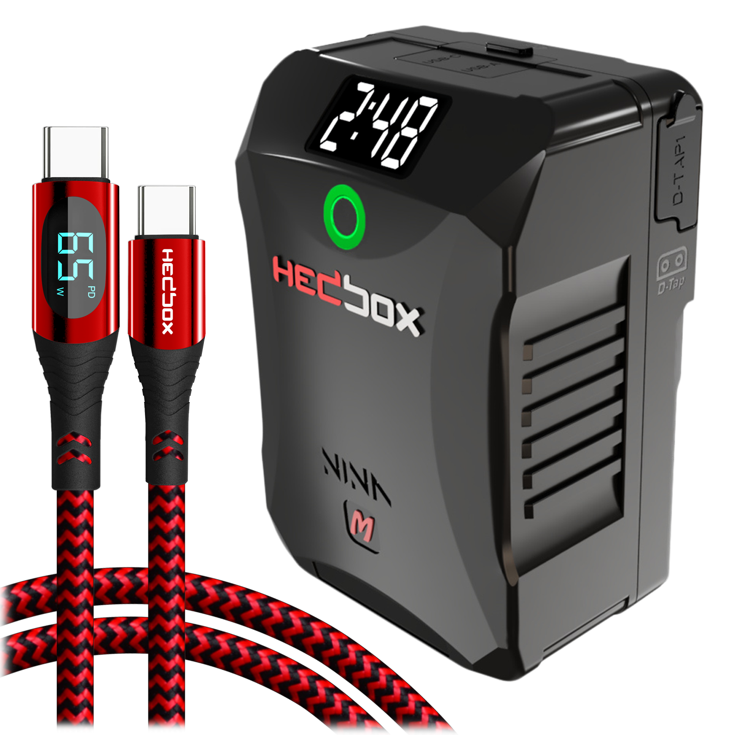 Hedbox Nina-M 98Wh 14.8V 15A мини V-Lock батерия с дисплей с D-tap и USB Out(A и C) - 2г. гаранция