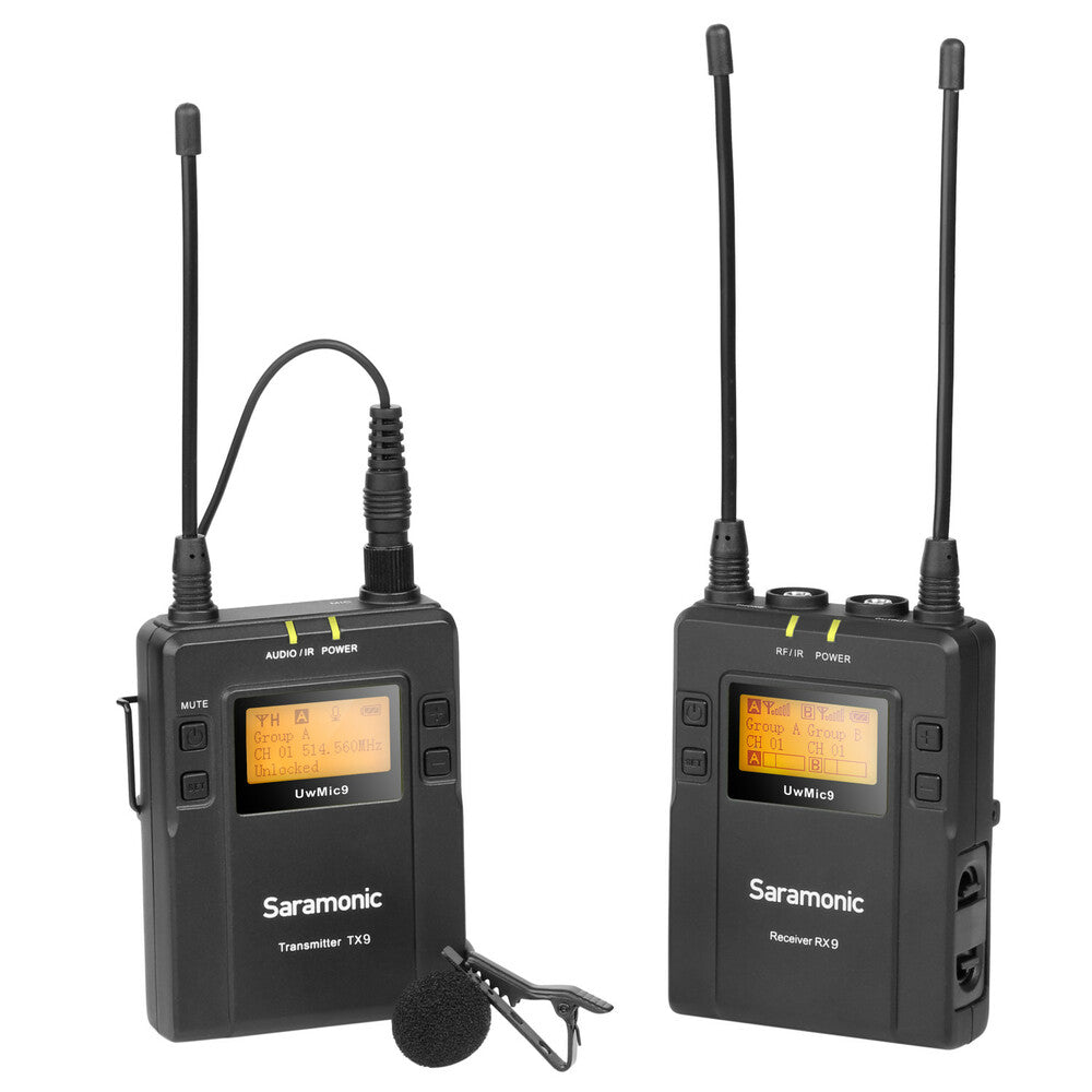 Promo pack Wireless lavalier microphone Saramonic UwMic9 /receiver and transmitter/ + HU9 wireless handheld microphone