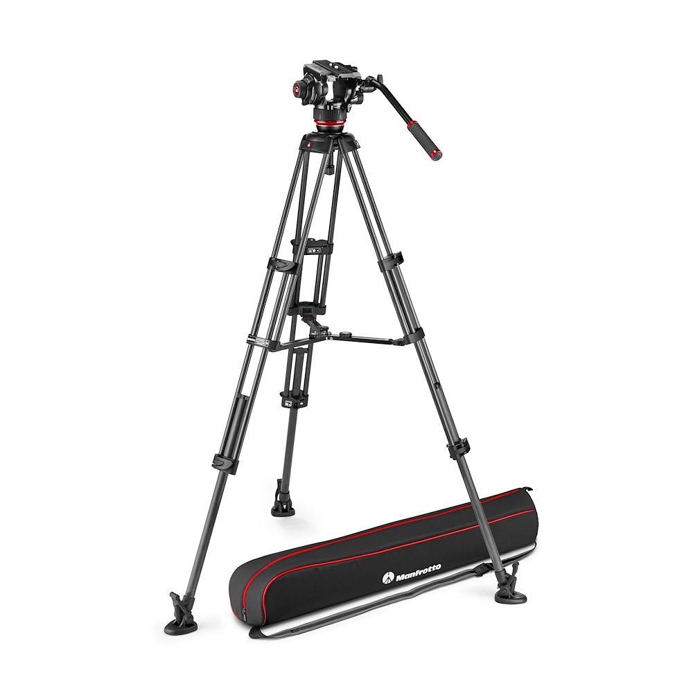 Manfrotto MVK504XTWINMC карбонов видео статив с флуидна глава 504X, крака със среден паяк и чанта - 5г. гаранция