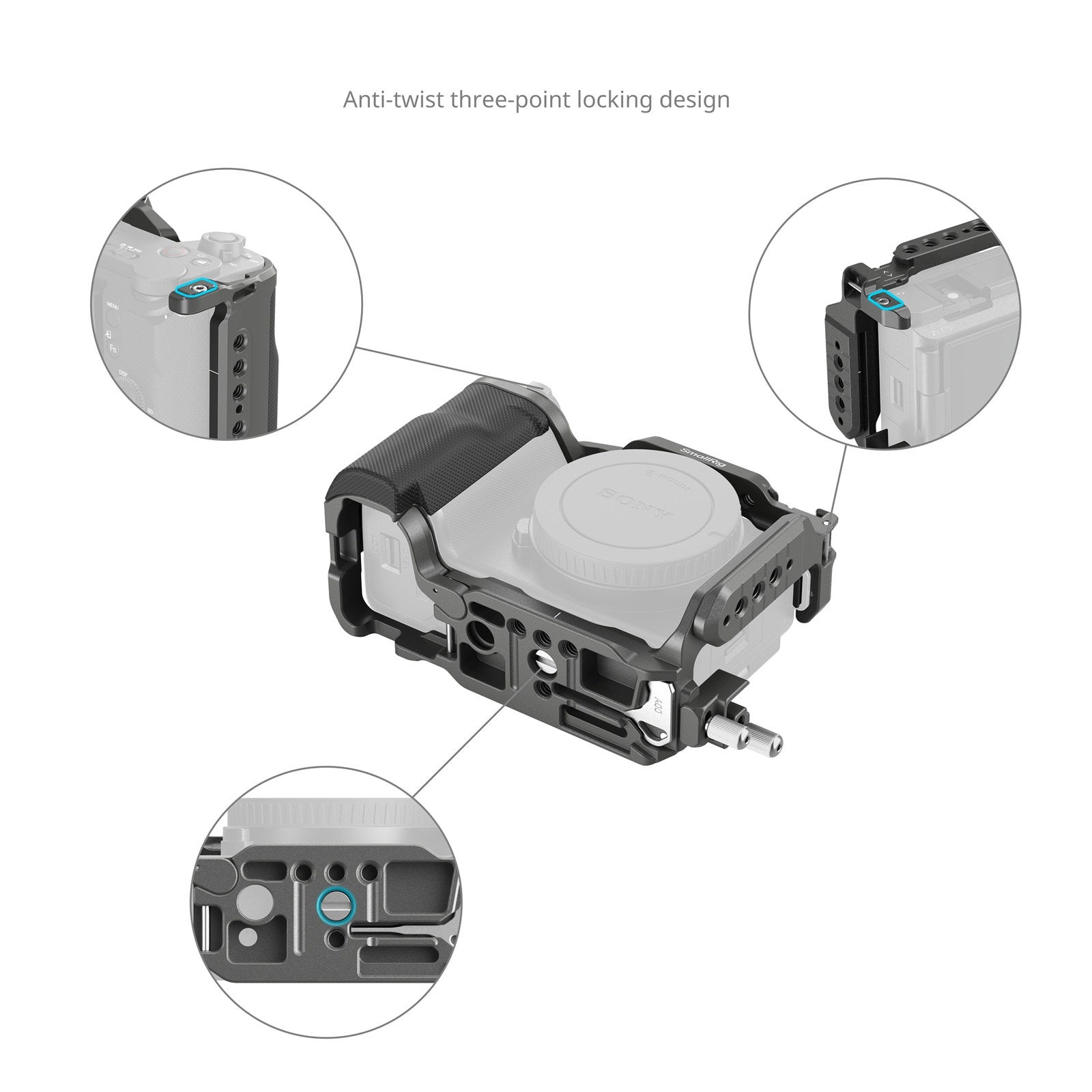 Комплект клетка с бързо освобождаване HawkLock за Sony ZV-E10 II от SmallRig